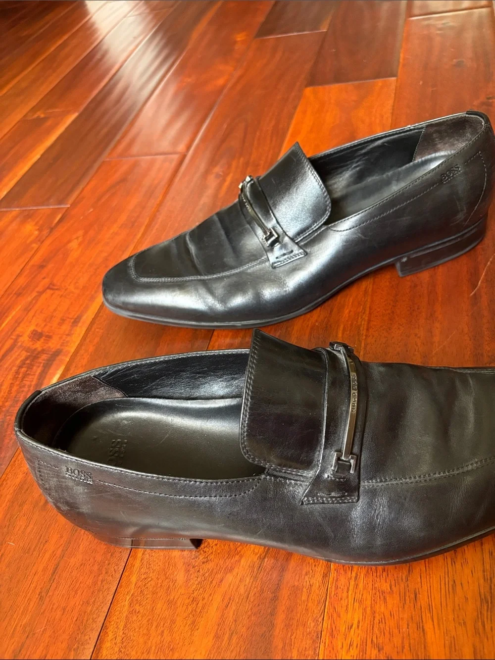 Hugo Boss Black Leather Bit Loafers